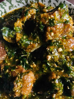 A picture of Okro soup.