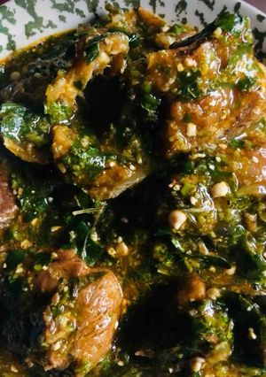 A picture of Okro soup.