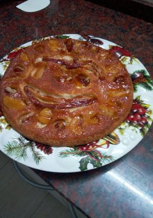 Una foto de Invertida de manzana y banana