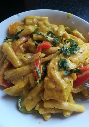 A picture of Fajita pasta.
