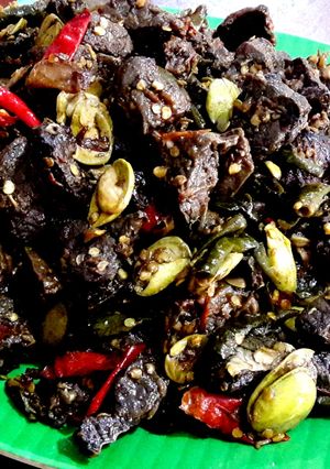 Foto resep Paru pete tumis mercon