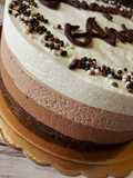Cheesecake ai tre cioccolati