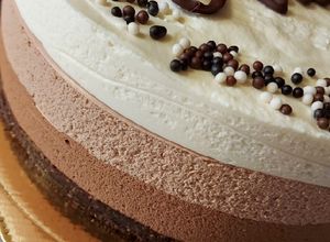 Foto di Cheesecake ai tre cioccolati