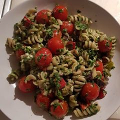 A picture of Spinach & Tomato Pasta.