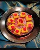 Kesar Rose Kalakand using Alum powder