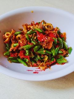 Foto resep Oseng kacang cumi asin