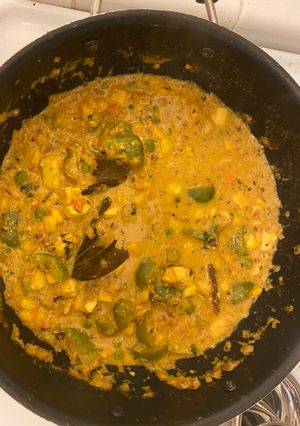 A picture of Paneer capsicum gravy.