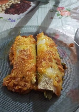 Una foto de Canelones de acelga