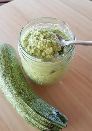 A picture of Zucchini and Almond Pesto.