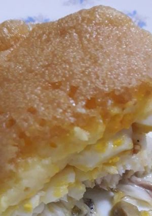 Una foto de Merluza al horno rellena con mayonesa