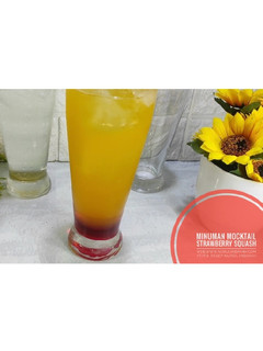 Foto resep Minuman Mocktail Strawberry Orange Squash