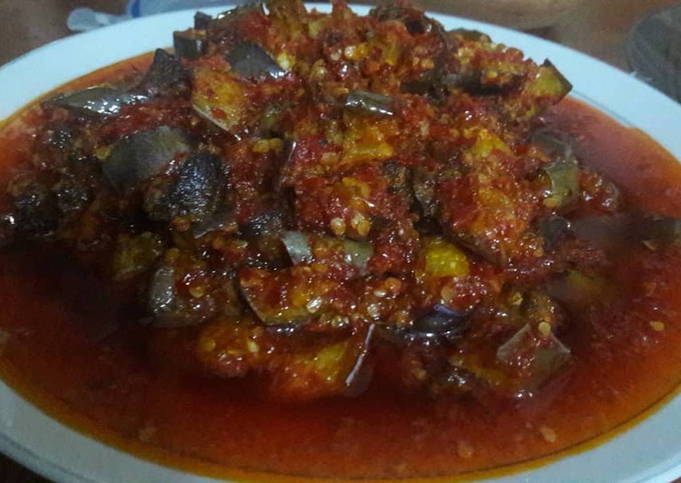 Terong hati ayam balado