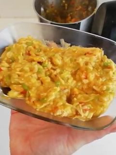 Una foto de Arroz cremoso con pollo