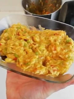 Una foto de Arroz cremoso con pollo