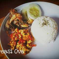 รูปของ Tempe korek feat ikan asin bulu