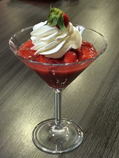 Una foto de Fresas con crema de queso