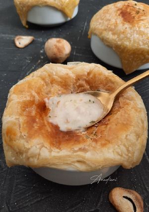 Foto resep Puff pastry cream soup/ zuppa soup