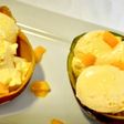 Helado cremoso de mango