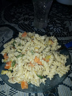 Una foto de Fideos con salsa de vegetales