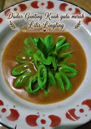 Foto resep #171.Dadar Gunting Kuah Santan Gula Merah