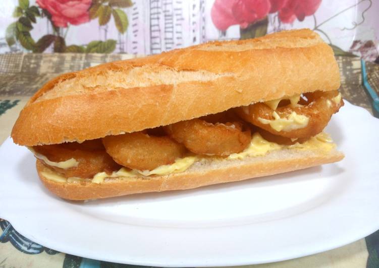 Bocata de calamares con mahonesa casera