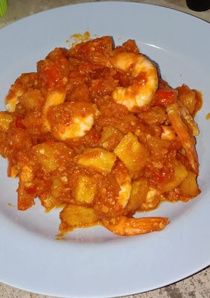 Foto resep Udang sambel kentang