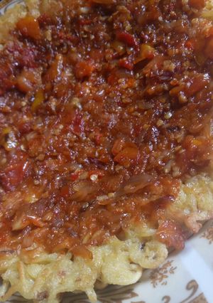 Foto resep Omelet Indomie saus pedas