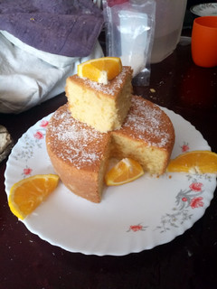 A picture of Orange coconut cake.