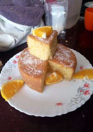 A picture of Orange coconut cake.