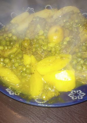 صورة لوصفة لحم بالقوق والجلبانة