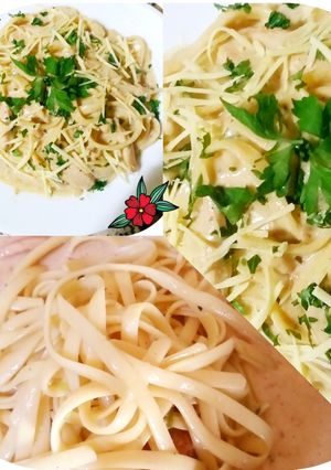 Une photo de Alfrido pasta au champignon