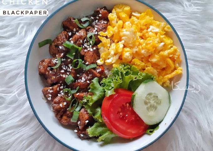Bagaimana Membuat Rice bowl Chicken Blackpaper yang Menggugah Selera