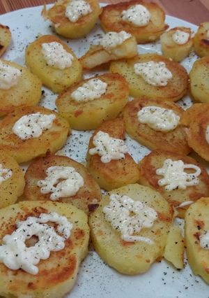 A picture of Oven-Roasted Patatas Bravas (No Frying).