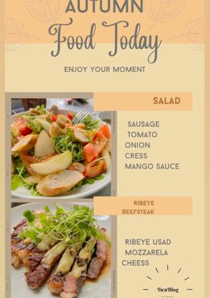 Hình của món Ribeye steak 🍴Salad mango sauce 🍋.