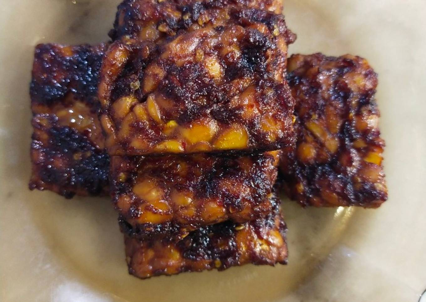 Tempe Bakar Kecap Vegan Simple