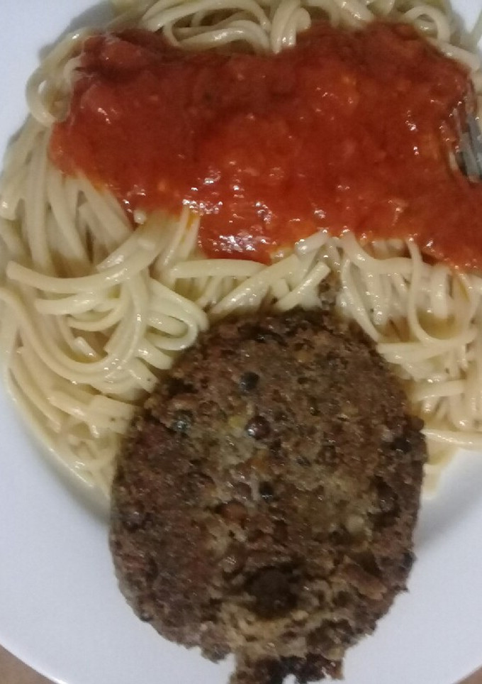 Una foto de Hamburguesa de lentejas (apto vegano)