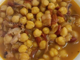 Garbanzos con pulpo