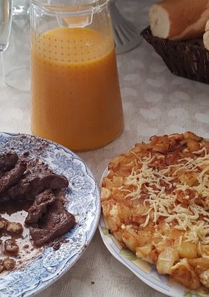 Une photo de Tarte de pommes de terre avec foie