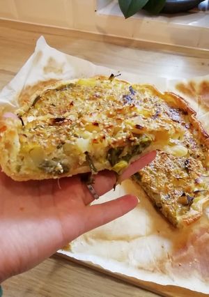 Une photo de Tarte poireaux / pomme de terre / sésame torréfié