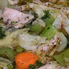 A picture of Chicken and Cabbage Soup.