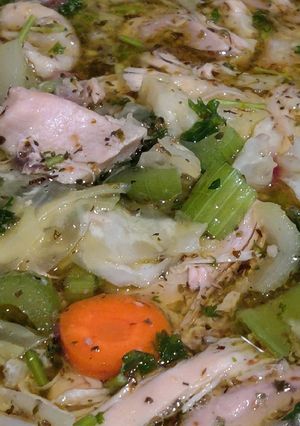 A picture of Chicken and Cabbage Soup.