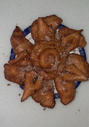 عکسی از دستور شیرینی سال نو و روز پدر در روز برفی😍