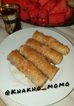 صورة لوصفة بقلاوة تركية