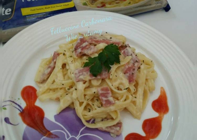 Bagaimana Menyiapkan Fettuccine Carbonara &#34;Pasta Krim&#34; Anti Gagal