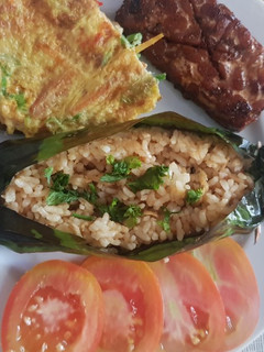 Foto resep Nasi bakar teri nasi