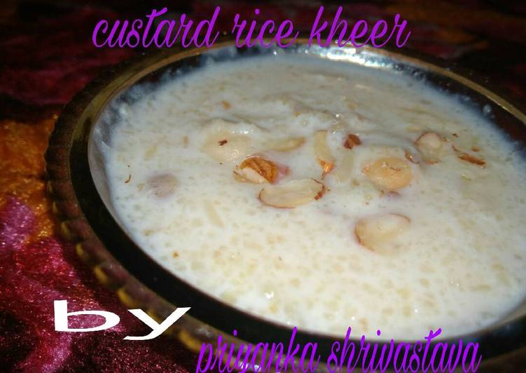 Custard rice kheer