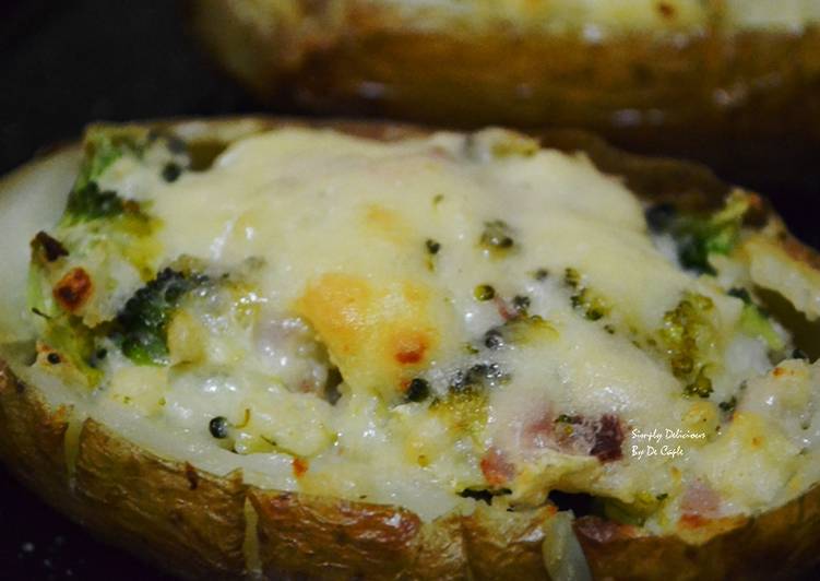 Broccoli cheese twice-baked potatoes recipe
