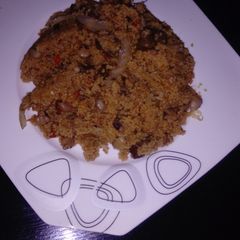 A picture of Couscous, beans and liver porriage...