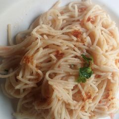 A picture of Spaghetti in cayenne pepper.