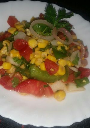 A picture of Sweet Corn Salsa in tangy Vinaigrette #AuthorMarathon.